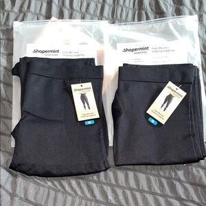 Shapermint Black High-Waisted Shaping Leggings Duo